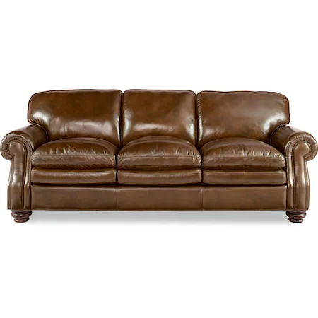 Leather Stationary Sofa